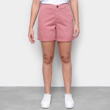 Imagem de Bermuda Sarja GAP Chino Dobra Feminina, Rosa, 30