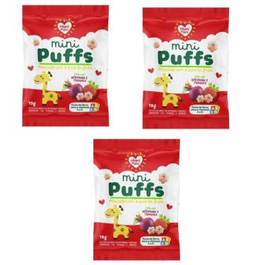 Imagem de Mini Puffs Snacks Beterraba E Morango Nhami Mami 3un X 15g