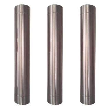 Imagem de Kit 3m Duto 8 Polegadas Inox 304 Chaminé Forno Iglu Lareira - INOX LAU