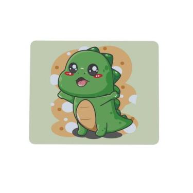 Imagem de Mouse pad Divertido Retangular 22x18 Dinossauro Kawaii - Geek Vip, Mar