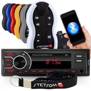 Imagem de Radio Automotivo Sem Toca Cd Mp3 Player Bluetooth 2 Entrada Usb Carreg