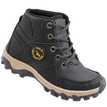 Imagem de Bota Infantil Gibizinho Adventure Masculina Preto Coturno, Preto, 36