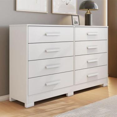Imagem de Cômoda para Quarto 8 Gavetas 98x133cm Olga - JCM Móveis