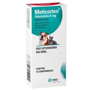 Imagem de Meticorten 5mg Veterinário para Cães com 10 Comprimidos