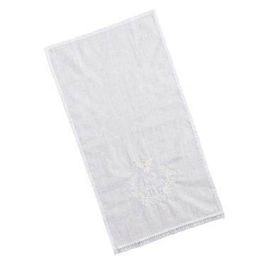 Imagem de Toalha Batizado Bebê Unissex Branco Anjos Baby, Branco, U