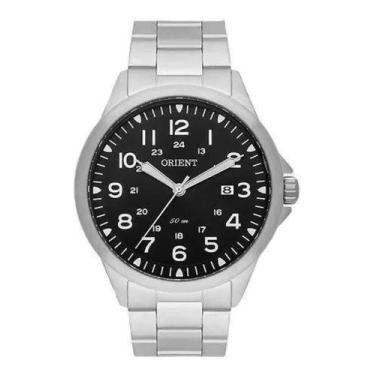 Imagem de Relógio Masculino Orient Analógico Prata Mostrador Preto MBSS1380 P2SX