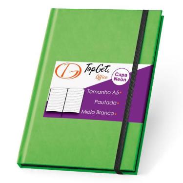 Imagem de Caderneta Neon 14x21cm 96 Fls Pautadas - TopGet, Verde Claro