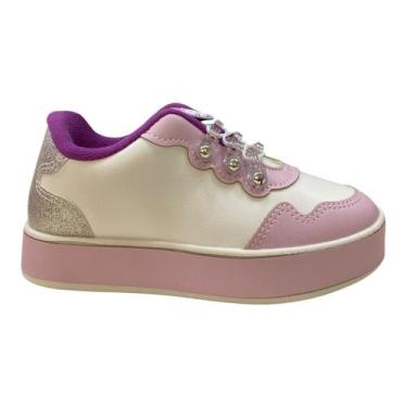 Imagem de Tenis Infantil Menina Molekinha Calce Fácil Disco Brilho Gato 2520.149