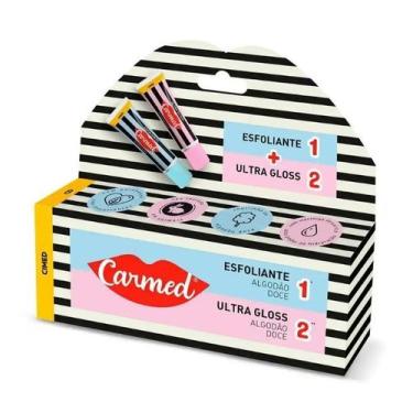 Imagem de Carmed SOS Lábios Kit 1 Esfoliante e 1 Ultra Gloss Algodão Doce 10g
