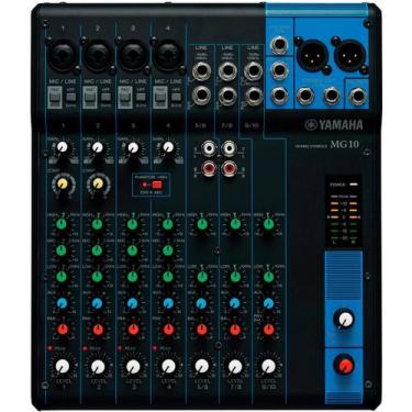 Imagem de Mesa de Som Mixer Analógico Yamaha MG10 com Phantom Power 10 Canais