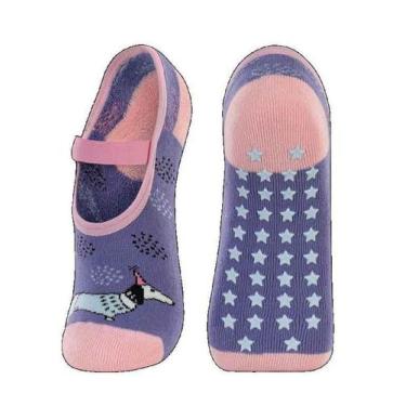 Imagem de Meia Lupo Infantil KF Sapatilha Antiderrapante 11251, Violeta, 28 a 31