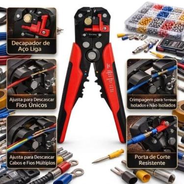 Imagem de Alicate Decapador de Fios Automático Crimpador Desencapador Profission