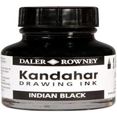 Imagem de Tinta Nanquim Daler Rowney Kandahar 28 Ml Indian Black 144028028