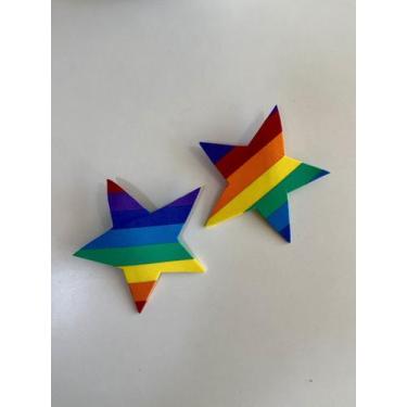 Imagem de Par de Presilhas Estrela para Cabelo com Design em EVA - Raquel Mendon