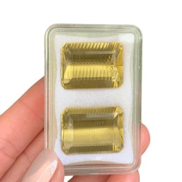 Imagem de Citrino Baguete Millenium Par 67,32ct - SP GEMAS
