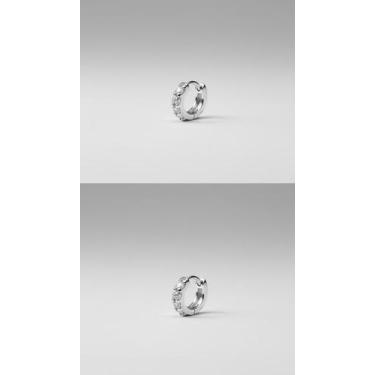 Imagem de Mini Argola Folheada Ouro Branco 4,5mm - Congratulations Store
