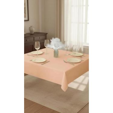 Imagem de Toalha de Mesa Quadrada 1,40m 4 Lugares Lisa Rosa - Congratulations St