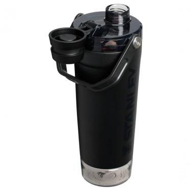 Imagem de Shaker Vitalize para Suplementos Aço Inoxidável 18-8 Reciclado Isolamento Térmico de Parede Dupla a Vácuo Academia Preto