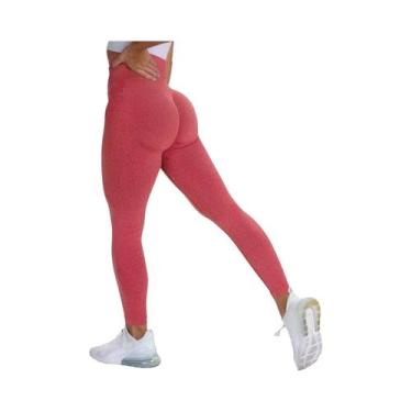 Imagem de Leggings Sem Costura De Cintura Alta Para Mulheres, Roupas De Fitness 