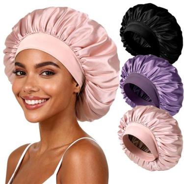Imagem de Touca de Cetim Yanideer - Conjunto com 3 unidades