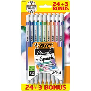 Imagem de BIC Lapiseira Xtra Smooth ponta média (0,7 mm), perfeita para a sala de aula, 24 unidades + 3 lápis bônus
