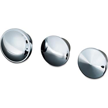 Imagem de Kuryakyn 8669 tampa de combustível/tampa de combustível ventilada com rosca direita para motocicletas Harley-Davidson 1996-2019 com tanques de parafuso, cromado