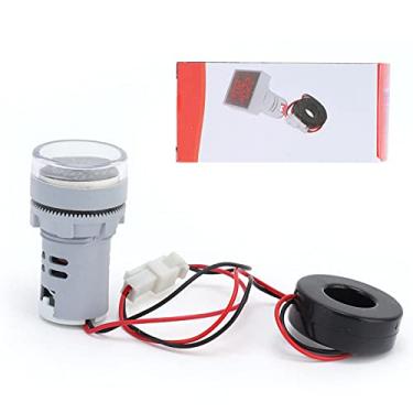Imagem de Luz Indicadora de Sinal, Indicador de Sinal de Corrente Universal Alto Brilho 0~99,9A Rodada Digital para Componentes de Controle Industrial para Sinal de Corrente(Branco)