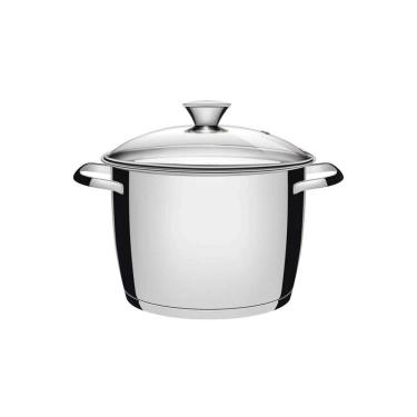 Imagem de Caldeirão Tramontina Allegra em Aço Inox com Fundo Triplo e Tampa de Vidro 22 cm 5,5 L Tramontina