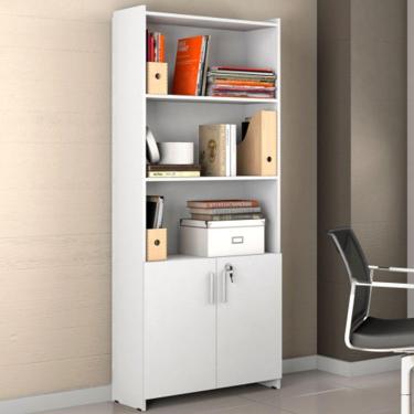 Imagem de Armário Multiuso 2 Portas Para Escritório Office Notável Móveis Branco