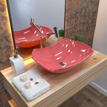 Imagem de Kit Cuba L42 com Válvula Metal 1`` (2,6cm) Rosa