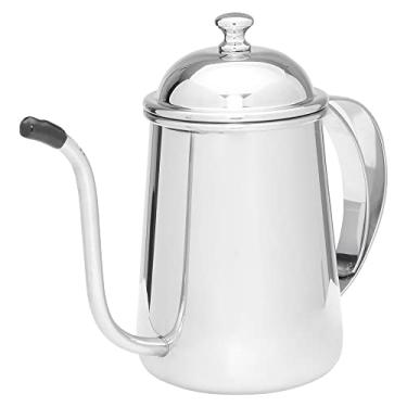 Imagem de Mimo Style Bule Bico Fino 700ML, Feito Totalmente de Aço Inoxidável. Resistente e Durável, Além De Ser Moderno e Elegante, Funciona Em Fogão de Indução (Inox - Prata)