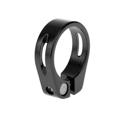 Imagem de Braçadeira de selim para mountain bike, 31,8 mm/34,9 mm, clipe para assento de liberação rápida - preta, 31,8 mm
