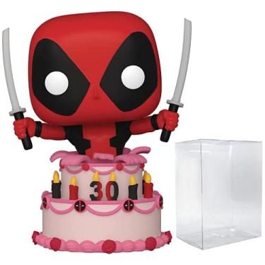 Imagem de Deadpool em Cake Pop #776 Boneco de vinil do Deadpool da Marvel (embalado com protetor EcoTek para proteger a caixa de exibição)