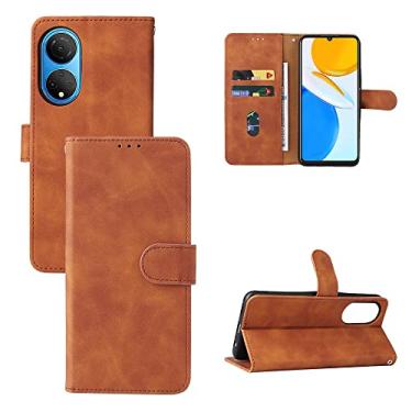 Imagem de HONGYAN Capa de telefone Para honra x7 pele de fivela magnética textura de textura PU Capa protetora