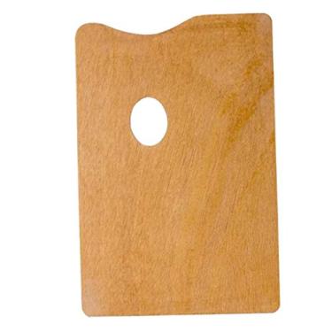 Imagem de F Fityle Artists Paleta de tinta de madeira para aquarela - Pintura acrílica/pintura a óleo - Materiais de arte profissionais - 25 x 30 cm