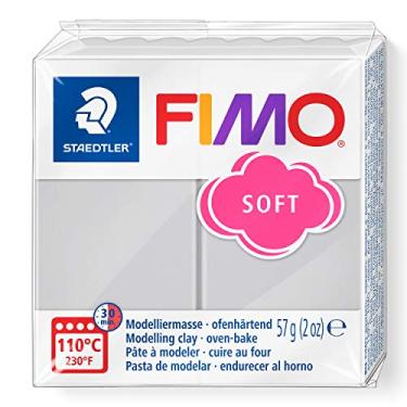 Imagem de STAEDTLER Massa de Modelar Profissional FIMO Soft 57g (1 Unidade) Cinza Golfinho - 8020-80 - Argila Polímera Para Biscuit que Endurece no Forno – Ideal para Artesanato, Miniaturas e Bijuterias