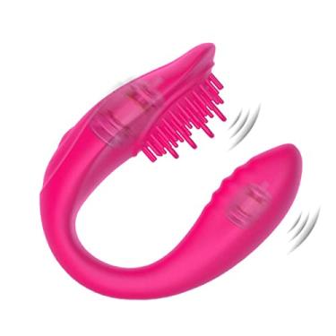 Imagem de Vibradores Feminino Controle Remoto Sem Fio Estimulador Duplo Brinquedo Sexual Silicone 10 Velocidades Erótica Zatla (Rosa)