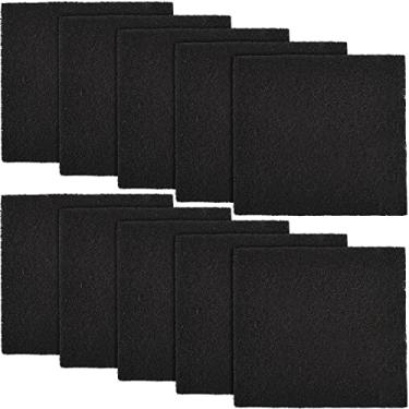 Imagem de Pacote com 10 caixas para gatos pequenas de carvão substituindo filtros de odor de carbono com capuz para gatos caixas e frigideiras