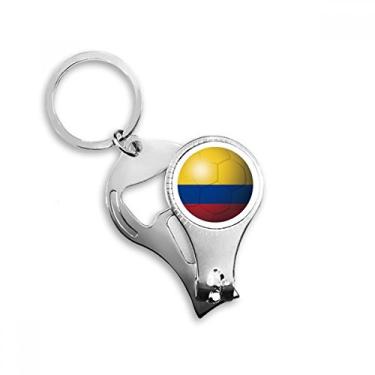 Imagem de Chaveiro Abridor de Garrafas Cortador de Pregos Futebol Bandeira Nacional da Colômbia