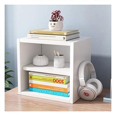 Imagem de KIZQYN Estante quadrada de madeira estante combinação livre estante armário de armazenamento simples com porta armário pequeno, L34,5 cm × D 29,5 cm × A 34,5 cm estante (cor: sem porta)