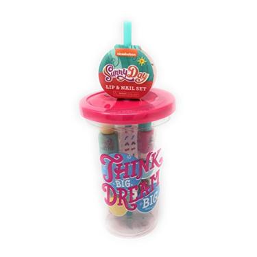 Imagem de Nickelodeon Copo Sunny Day com canudo ~ Conjunto bônus de lábios e unhas