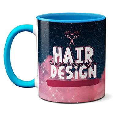 Imagem de Caneca Hair Designe A Vida Não É Perfeita O Cabelo Pode Ser (Azul)