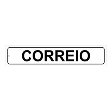Imagem de Placa Aviso Para Porta Correios Carta Correspondência Tamanho:5X25CM