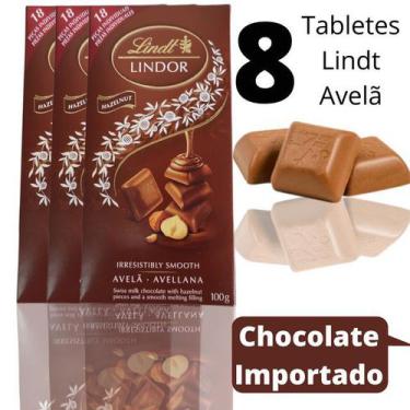 Imagem de Chocolate Suíço Lindt Avelã 100G Kit Com 8