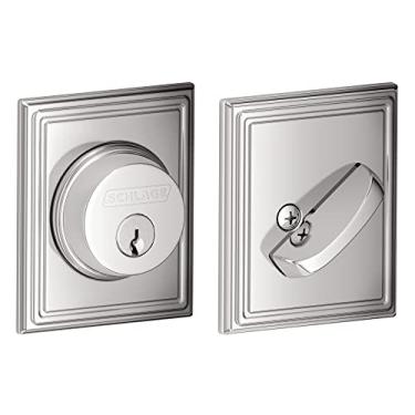 Imagem de SCHLAGE Fechadura de cilindro único Lock Company com acabamento Addison, cromo brilhante (B60 N ADD 625)