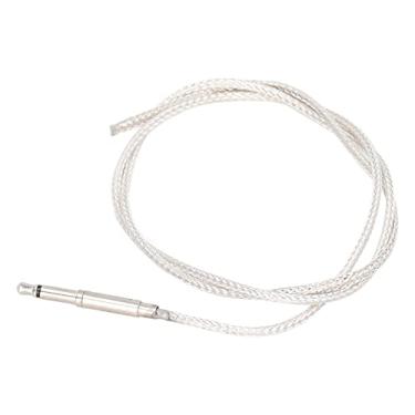 Imagem de Captador de guitarra acústica, captador de guitarra de metal piezo sob sela ponte piezo 2.5 peças de reposição de plugue de áudio