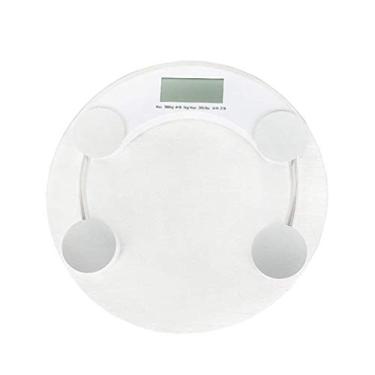 Imagem de balança de peso doméstico profissional design deslizante escala eletrônica digital peso escala redonda de fitness de vidro durável