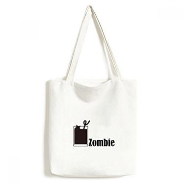 Imagem de Zombie Cocktail With The Word Zombie Tote Canvas Bag Shopping Satchel Casual Bolsa