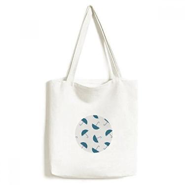 Imagem de Bolsa de lona azul para clima chuva nuvem bolsa de compras bolsa casual bolsa de compras