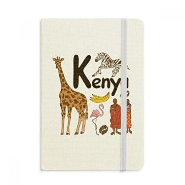 Imagem de Caderno de anotações com símbolo nacional Kenya com capa dura em tecido oficial